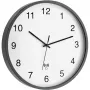 TFA 60.3511.10 Raadiojuhitav seinakell, ümmargune, hall/valge, plast/klaas, klassikaline disain