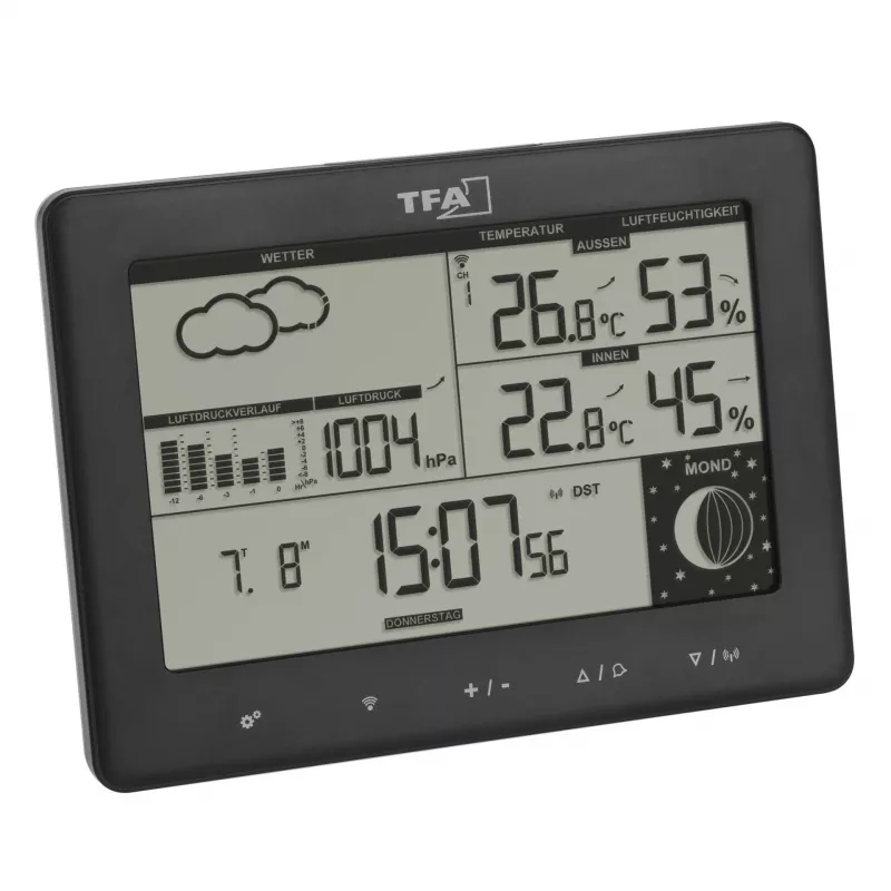TFA Elements Wireless Weather Station 35.1158.01 Black