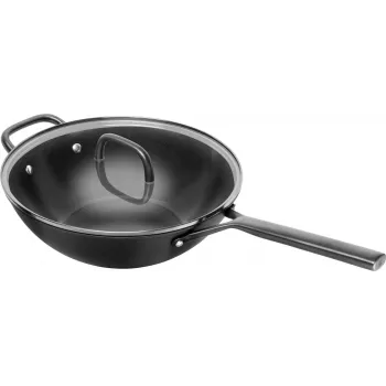 ZWILLING Milano Wok klaaskaanega 30 cm, must