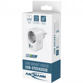 ANSMANN USB Laadija HS220 20W USB-C Power Delivery 3.0 Valge