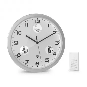 MEBUS 13150 Raadiojuhitav seinakell 30 cm alumiinium