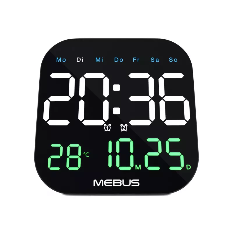 Mebus 19855 Raadiojuhitav analoog-lauakell 18,5 cm Must