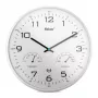 MEBUS 52841 Raadiojuhitav seinakell, must raam, valge sihverplaat, 30 cm