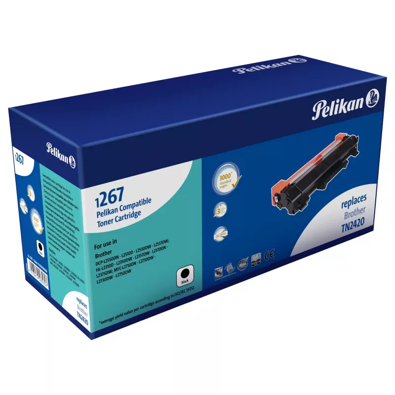Pelikan Ühilduv Toonerikassett Brother TN-241BK Must 3000 Lehekülge