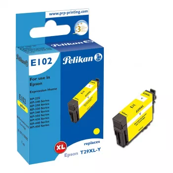 Pelikan E102 Ühilduv tindikassett kollane kõrge (XL) saagisega Epson XP-450 XP-440 XP-430 XP-350 XP-340 XP-330 XP-250 XP-240 XP-235 jaoks 1 tk
