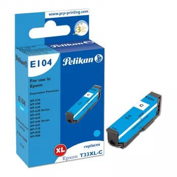 Pelikan E104 Ühilduv tindikassett tsüaan Suure saagikusega (XL) Epson XP-530 XP-540 XP-630 XP-635 XP-640 XP-645 XP-710 XP-830 XP-900 jaoks