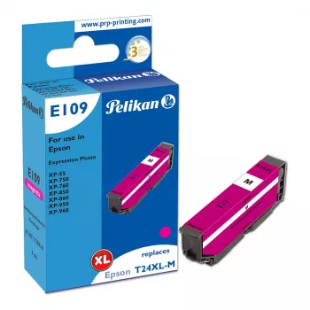 Pelikan E109 ühilduv tindikassett, magenta, suure tootlikkusega (XL) Epson Expression Photo XP-55, XP-750, XP-760, XP-850, XP-950, XP-960 jaoks - 1 pakk