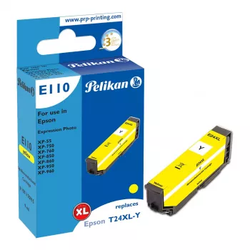 Pelikan E110 Ühilduv tindikassett kollane suure tootlikkusega (XL) Epson Expression Photo XP-55/XP-750/XP-760/XP-850/XP-860/XP-950/XP-960 - 1 pakk