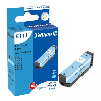Pelikan E111 Ühilduv tindikassett helesinine suure mahutavusega (XL) Epson Expression Photo XP-55/XP-750/XP-760/XP-850/XP-950/XP-960 jaoks - 1 pakk