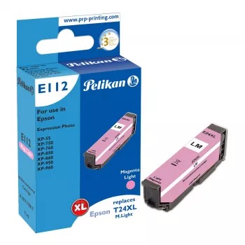 Pelikan E112 ühilduv tindikassett hele magenta suure tootlikkusega (XL) Epson Expression Photo XP-55/XP-750/XP-760/XP-850/XP-860/XP-950/XP-960 (1 pakk)