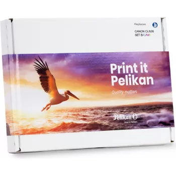 Pelican PromoPack P52 Ühilduv tindikassettide multipakk Must Tsüaan Magenta Kollane Canon CLI-526 jaoks (4 tk)