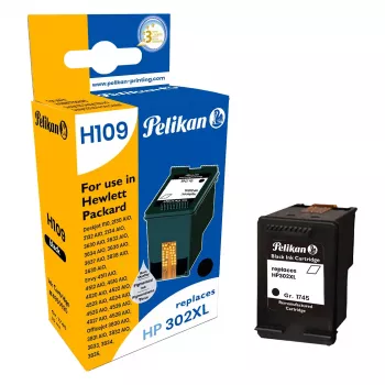 Pelikan Compatible Ink Cartridge for HP 302XL (F6U68AE) - Black