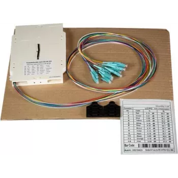 EFB-Elektronik Eelmonteeritud Splaisskassett Värvikoodiga LC Patsidega OS2 Ühemood 12 Kiudu 2m