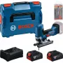 BOSCH PowerTools Juhtmeta Puslekomplekt 2x 5,0 Ah aku, kiirlaadija ja puslelehtede komplektiga L-BOXX kastis