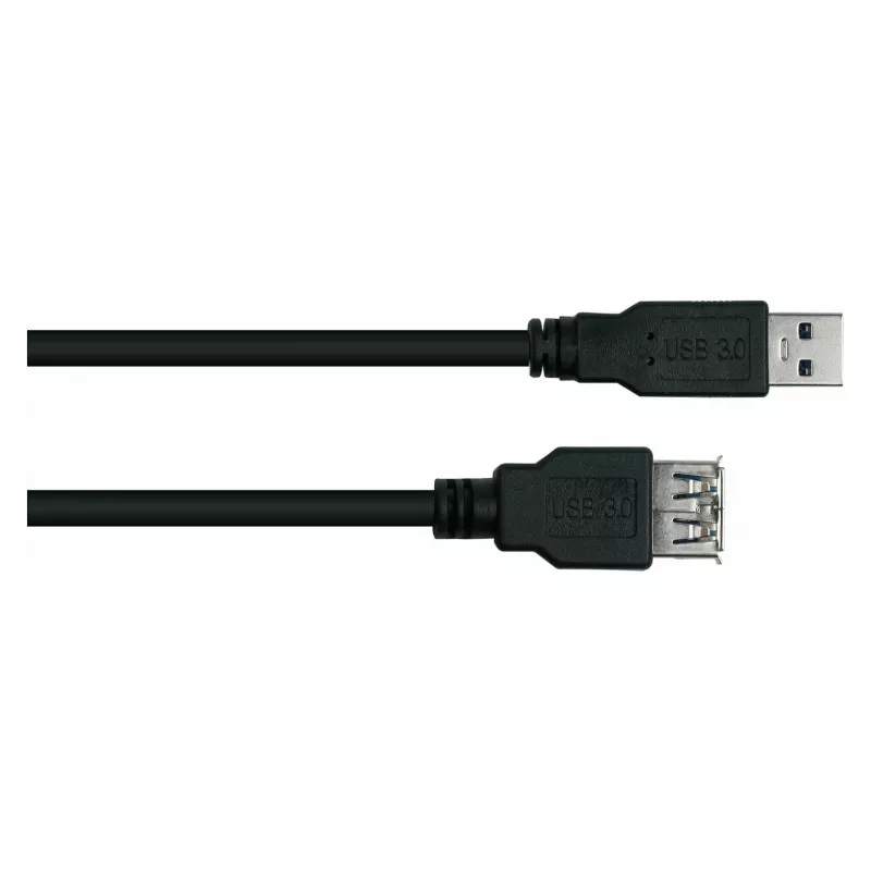 kabelmeister Alcasa UK30P-ASA-050S USB 3.2 Gen 1 pikenduskaabel - USB-A isane USB-A isane - 5 m - must