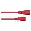KABELMEISTER toite pikenduskaabel C14–C13 punane 1 m