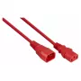 KABELMEISTER toite pikenduskaabel C14–C13 punane 1 m
