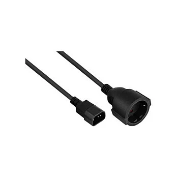 Kabelmeister toitekaabel C14 – Schuko emane must 1m