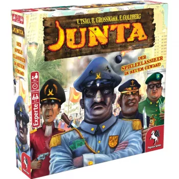 Pegasus Spiele Junta Lauamäng – strateegia, bluffimine, läbirääkimised – vanus 16+ – 4-7 mängijat – 120-240 min