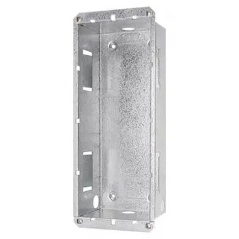 Behnke Series 20 Flush-Mounted Door Intercom Station, Silver, Stainless Steel, 1 Button, Analog