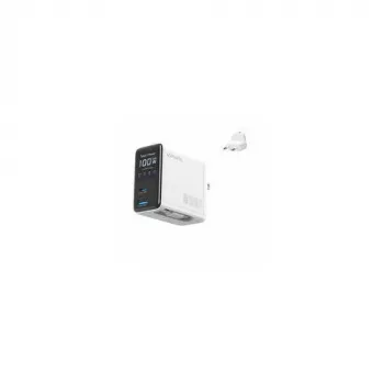 4smarts GaN FlexScreen AI 100W 2xUSB-C + USB-A Valge Laadija