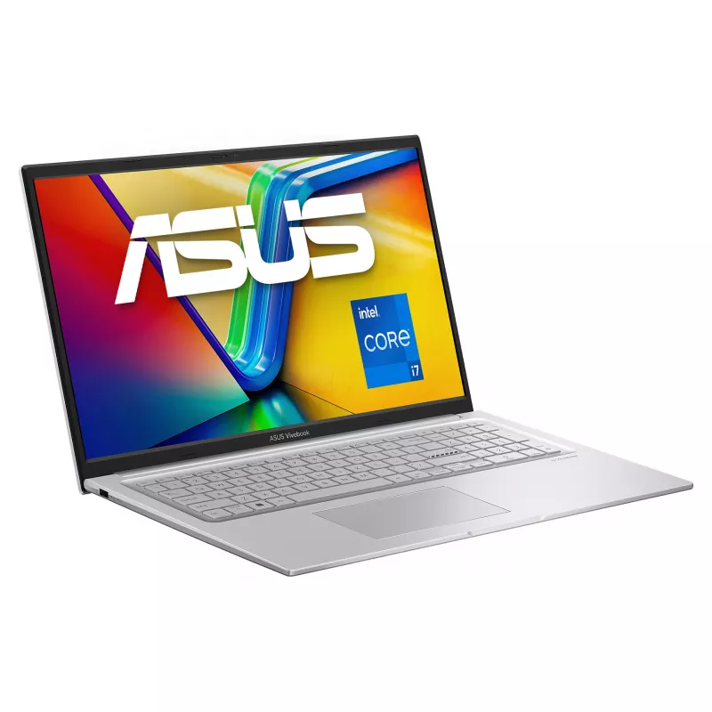 ASUS Vivobook 17 X1704VA-AU866 sülearvuti, 17,3-tolline, Intel Core i7-1355U, 8GB DDR4, 512GB SSD, ilma OS-ita, QWERTZ (DE) klaviatuur, Cool Silver