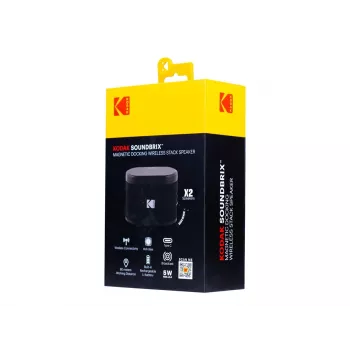 Kodak SoundBrix Wireless Stack Speaker (Bass Black), 2PCS