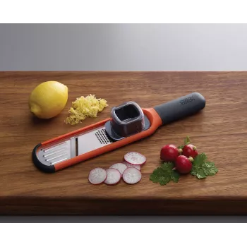 Joseph Joseph Handi-Grate 2-in-1 Mini riiv ja viilutaja - Oranž - Roostevaba teras