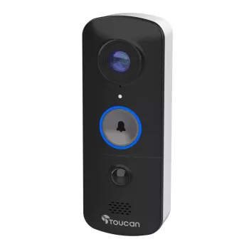 Toucan Wireless Video Doorbell with Chime V3 - 1080p Full HD, 180° Wide Angle, Night Vision, Two-Way Talk, PIR Motion Detection, IP56, Must