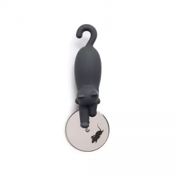 OTOTO Kitty Cut Pizza Cutter - Must-valge kassikujundus