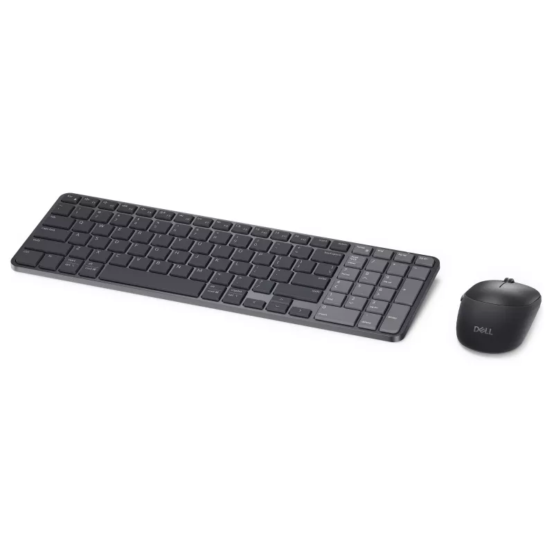 Dell Pro 7 Rechargeable Compact Keyboard and Mouse - KM746 - Must - Saksa paigutus