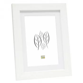 Deknudt S66KF1 P1 30x45 Wood White Picture Frame with Passepartout
