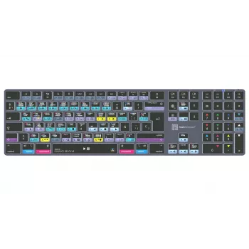 LogicKeyboard DaVinci Resolve 18 Titan SP (Mac) - Spetsialiseeritud redigeerimisklaviatuur taustvalgustuse ja USB-hubiga