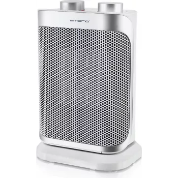 Emerio Keraamiline Ventilaatorkütteseade 1500W termostaadi ja pöördfunktsiooniga, hõbedane