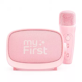 myFirst Voice 2 Traadita Karaoke Komplekt - Mikrofon ja Kõlar Häälemuunduriefektidega, Roosa