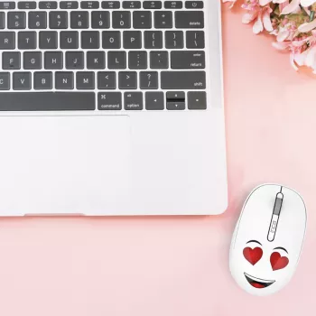INCA Wireless Mouse 1200 DPI 3 Buttons 2.4 GHz USB-A WEENY Emoji White (IWM-245RB)