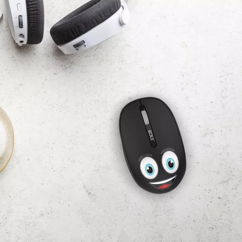 INCA Wireless Mouse 1200 DPI / 3 Buttons / 2.4 GHz USB-A WEENY Emoji Black (IWM-245RS)