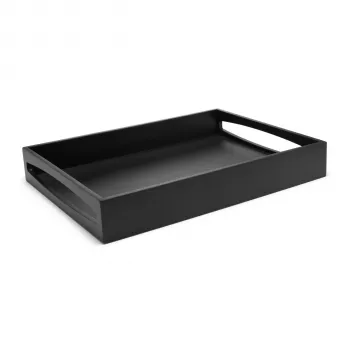 Leopold Vienna Zilverstad Tray Black 300x400x60mm Wood LV618000