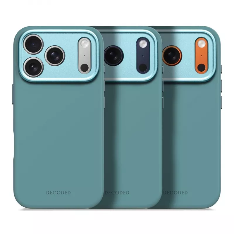 Decoded AntiMicrobial Silicone Back Cover for iPhone 17 Pro with MagSafe - Retro Blue