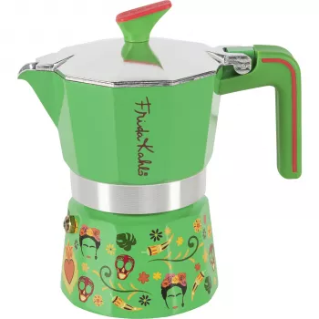 Pedrini 3TZ Frida Kahlo pliidil kasutatav espressokeetja, roheline (02CF157)