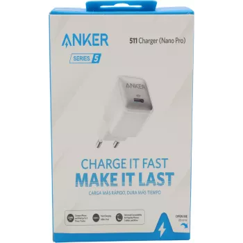 Anker Nano 20W USB-C laadija, PowerIQ 3.0 kompaktne USB-C toiteplokk valge