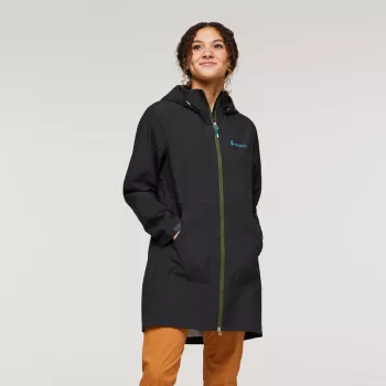 Cotopaxi Cielo Rain Trench naiste vihmamantel - täiesti must, suurus S
