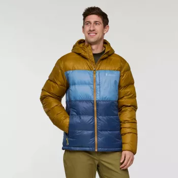 Cotopaxi Fuego Max Down Hooded Jacket - Bronze / Deep Sea, Size L
