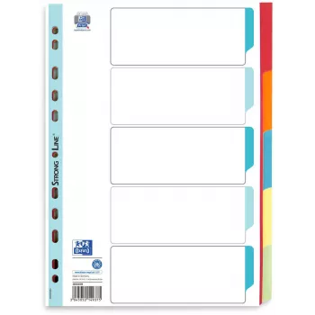 Oxford Folder Dividers DIN A4 Full Format Blank Assorted 5-Part