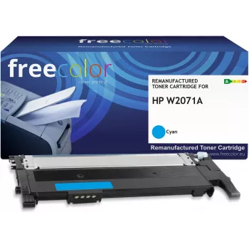Freecolor Ühilduv toonerikassett HP W2071A Cyan kiibiga 1000 lehekülge