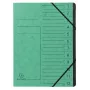 Exacompta Expanding File 12 Compartments Green Colorspan