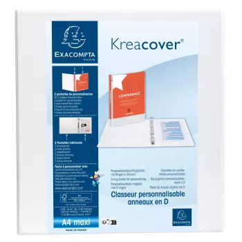 Exacompta esitluskaust A4 Maxi valge 2 D-rõngaga 8700232