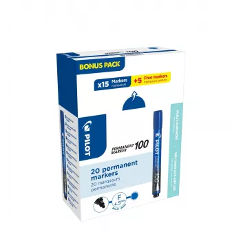 Pilot Pen SCA-100-L-P20 Püsimarker Sinine 1,0 mm 20 pakk (15 + 5 tasuta)