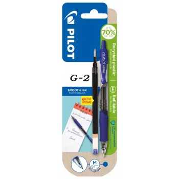 PILOT PEN G2-7 Geelrullpliiats 0,7mm Sinine + Täiteaine