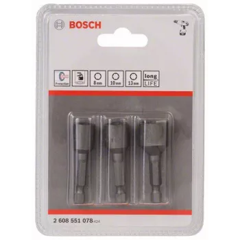 Bosch Impact Socket Set 3-Piece 50 mm 8 10 13 mm 2608551078